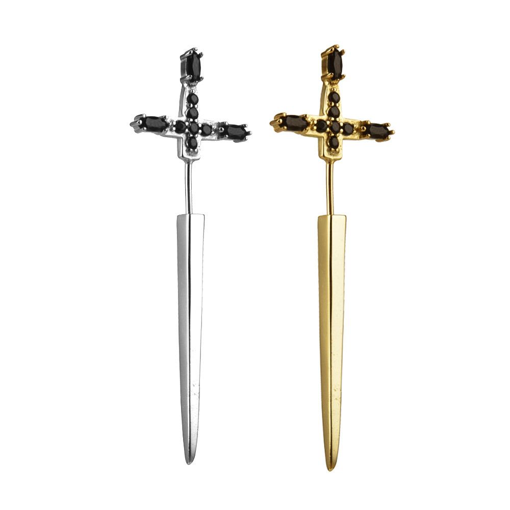 2022 Newset stainless steel Sword earrings dagger earrings sword ear jackets earrings - Image 3