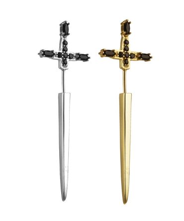 2022 Newset stainless steel Sword earrings dagger earrings sword ear jackets earrings