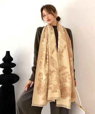 Japanese Wild Warm Scarf Women's Dual-use Imitation Cashmere Summer Air Conditioning Shawl Double-sided Scarf