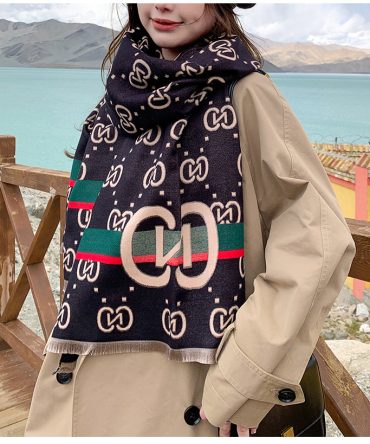 Imitation Cashmere Scarf Women's Dual-use Air Conditioner Shawl Double-sided Imitation Cashmere Thickened Scarf To Keep Out The Cold