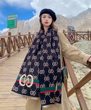 Imitation Cashmere Scarf Women's Dual-use Air Conditioner Shawl Double-sided Imitation Cashmere Thickened Scarf To Keep Out The Cold