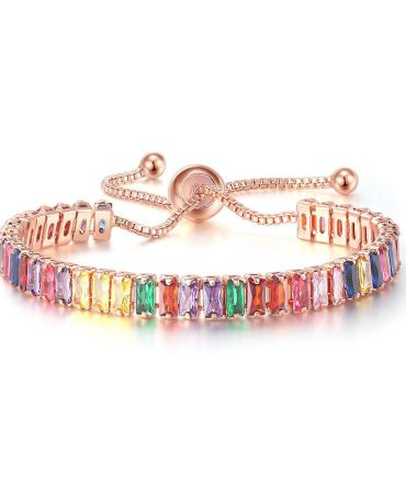 Colored Zircon Bracelet Women's Full Diamond Crystal Jewelry
