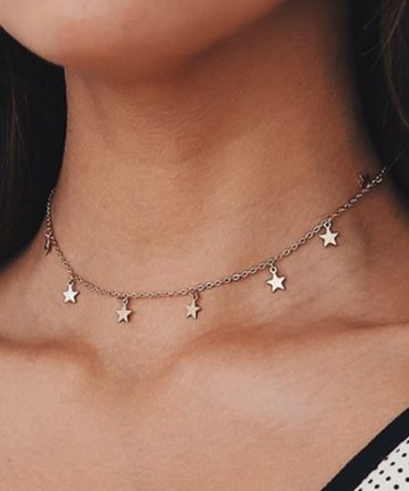 Fashion Simple Pentagram Pendant Necklace Metal Star Clavicle Chain