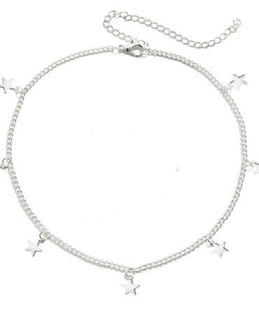 Fashion Simple Pentagram Pendant Necklace Metal Star Clavicle Chain