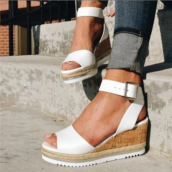 Retro Womens Fashion Open Toe Ankle Platform Wedges Shoes Ladies Roman Sandals Buty Damskie Wedges Shoes Mujer 2022 erf45 - Image 98