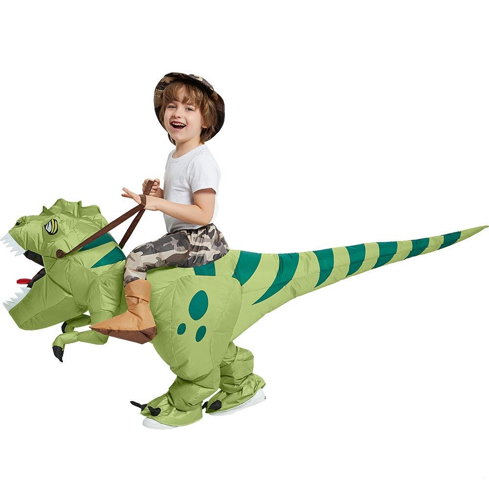 New Hot Sale Funny Child Adult Inflatable Riding Green Dinosaur Cosplay Costume Kids Fancy Dress Halloween Holiday Theme Party - Image 8