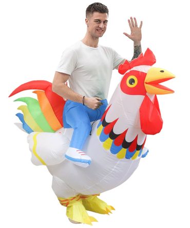 Inflatable Cock Chook Chicken Halloween Costumes For Women Cosplay Fancy Dress Rooster Costumes Hen Christmas Costume For Adult