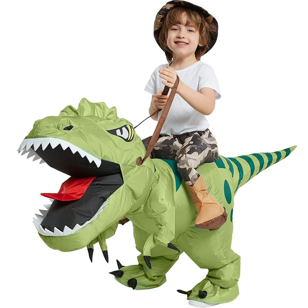 New Hot Sale Funny Child Adult Inflatable Riding Green Dinosaur Cosplay Costume Kids Fancy Dress Halloween Holiday Theme Party - Image 18