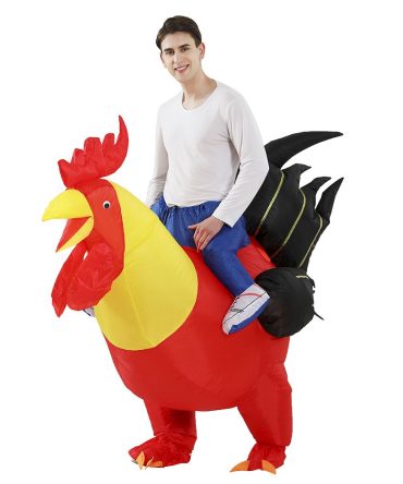 Inflatable Cock Chook Chicken Halloween Costumes For Women Cosplay Fancy Dress Rooster Costumes Hen Christmas Costume For Adult