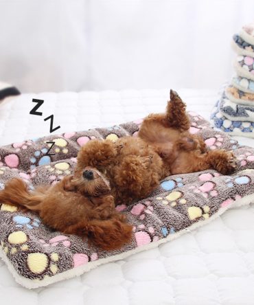 Pet Winter Cushion For Indoor Dogs & Cats; Anti-slip Warm Cat Bed With Paw Pattern; Cute Pet Bed Mat