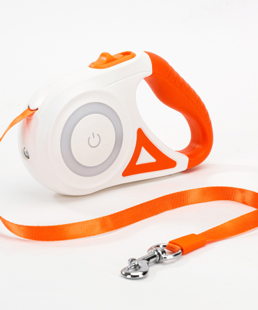 Retractable Dog Leash With LED Flash Light; Adjustable Tractor Rope For Outdoor; No Batteries; length 3m
