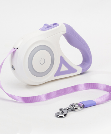 Retractable Dog Leash With LED Flash Light; Adjustable Tractor Rope For Outdoor; No Batteries; length 3m