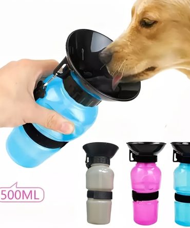 1pc Dog Water Bottle; Plastic Dog & Cat Water Bottle Mug 500ml For Outdoor Travel