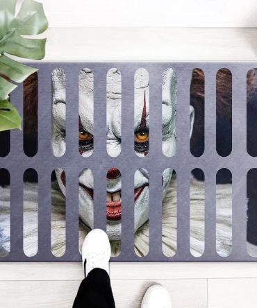 3D Clown Trap Visual Carpet Living Room Bedroom Floor Mat Halloween Carpet Sewer Manhole Cover Clown Horror Vortex Home Carpet