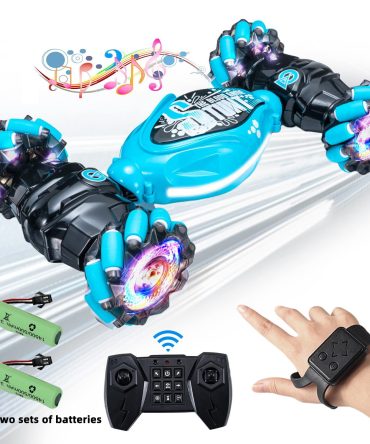 Gesture RC Car; 4WD 2.4G Remote Control Car Foe Boys And Adults; Hand Controlled RC Car; All Terrains Monster Trucks For Boys Gusture RC Stunt Car 360° Flips Gift For Age 4-12 With Light Music