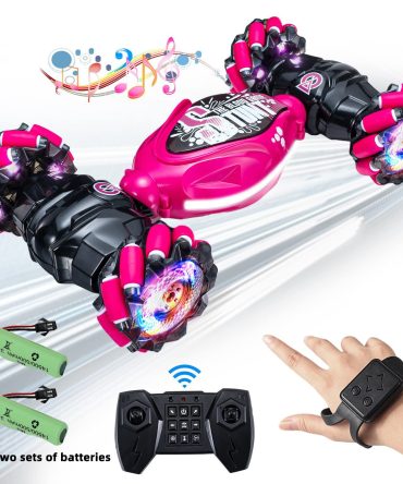 Gesture RC Car; 4WD 2.4G Remote Control Car Foe Boys And Adults; Hand Controlled RC Car; All Terrains Monster Trucks For Boys Gusture RC Stunt Car 360° Flips Gift For Age 4-12 With Light Music