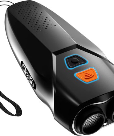 Dog Barking Control Devices Dual Sensor Anti Barking Device with Training/Deterrent Modes Dog Whistle to Stop Barking Ultrasonic Dog Barking Deterrent with LED Flashlight 25 FT Range Rechargeable