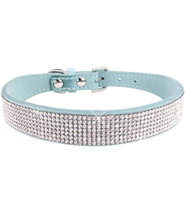 Dog Collar Crystal Glitter Rhinestone Pet Collars Zinc Alloy Buckle Collar For Small Medium Dogs Cats Chihuahua Pug Dog Collar