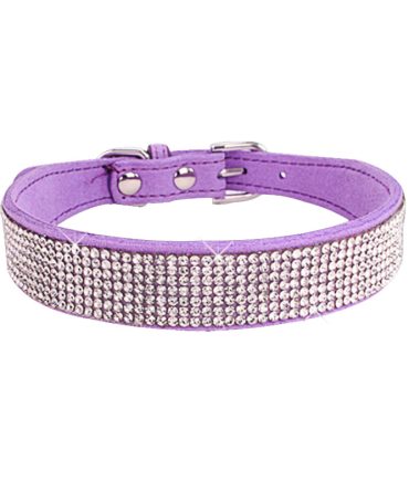 Dog Collar Crystal Glitter Rhinestone Pet Collars Zinc Alloy Buckle Collar For Small Medium Dogs Cats Chihuahua Pug Dog Collar
