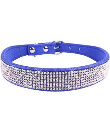 Dog Collar Crystal Glitter Rhinestone Pet Collars Zinc Alloy Buckle Collar For Small Medium Dogs Cats Chihuahua Pug Dog Collar
