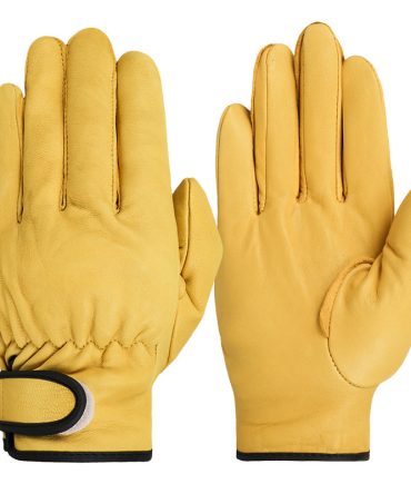 Work gloves sheepskin leather workers work welding safety protection garden sports motorcycle driver wear-resistant gloves