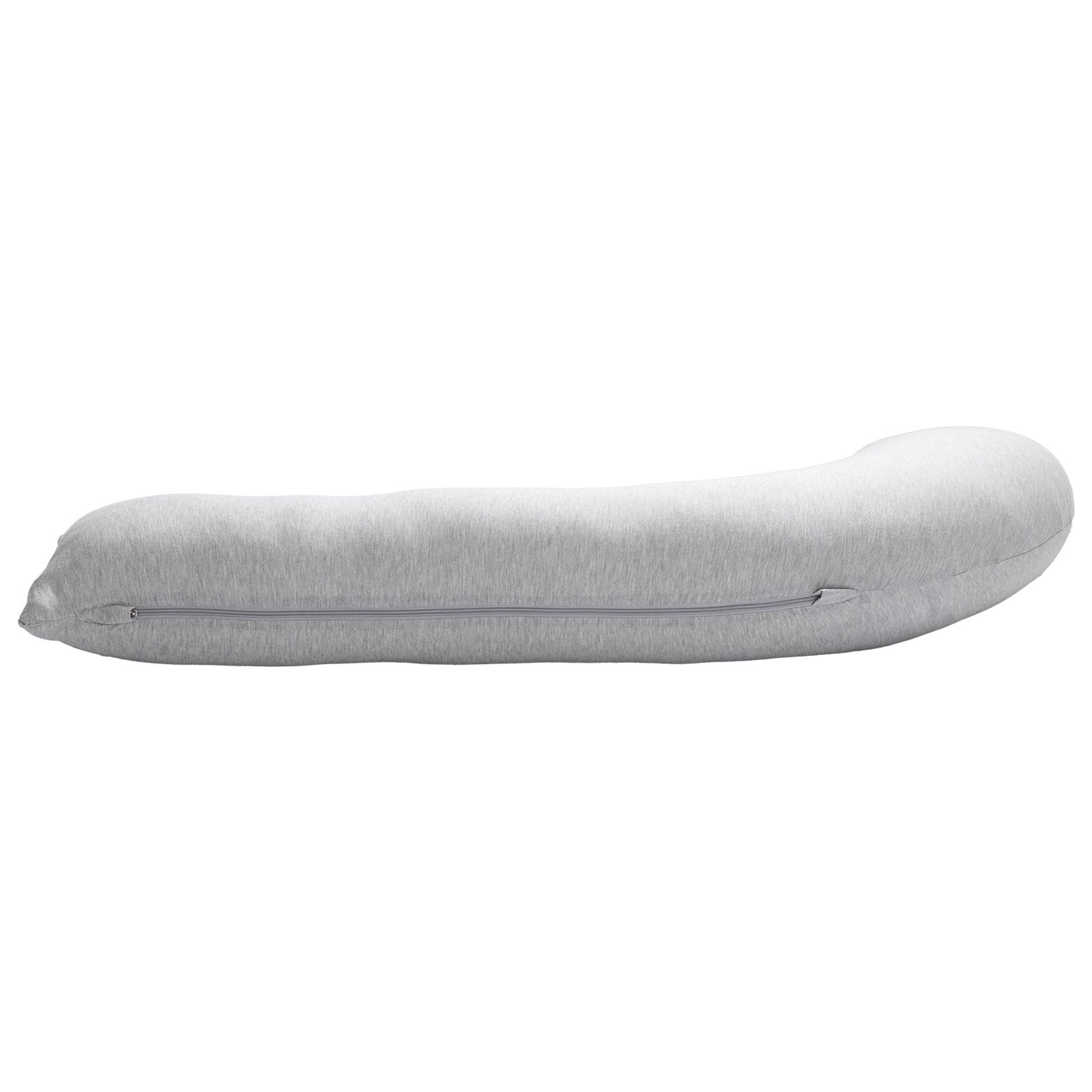 Pregnancy Pillows for Side Sleeping, L-Shaped Maternity Pillow for Pregnant Women, Soft & Breathable Pregnancy Body Pillow with Washable Jersey Cover for Head Neck Belly Leg Support, Light Gray - Image 4