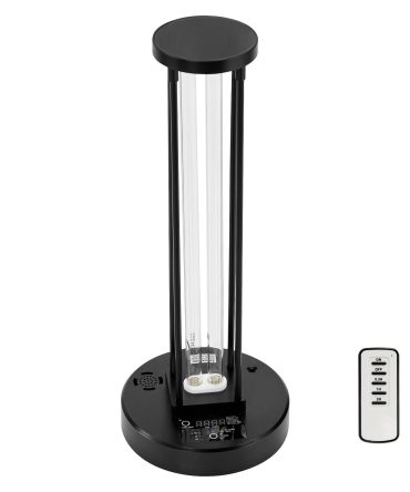 UV Light, 36W Ultraviolet Lamp with Ozone Purifier, UVC Lamp with 30/60/120 Minutes 3-Gear Timer and Remote Control, for Room up to 400 sqft, UVO Lights for Living Room, Bedroom, Hotel, School