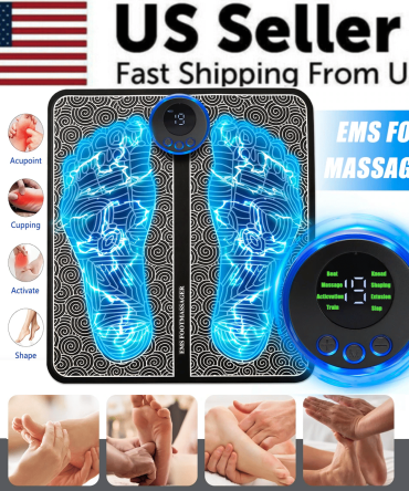 EMS Foot Massager Leg Electric Deep Reshaping Kneading Muscle Pain Relax Machine