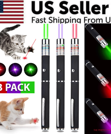 3 Packs 900Mile Laser Pointer Pen Green Blue Red Light Visible Beam Lazer