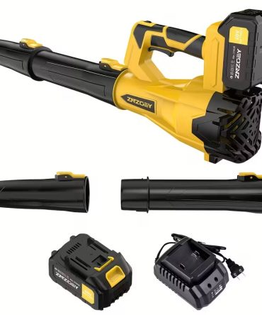 High-Power Cordless Leaf Blower with 4.0Ah Battery – 580CFM & 160MPH, 6-Speed Adjustable, Lightweight Ergonomic Design with Extended Nozzle for Lawn Care, Yard Cleaning, Snow & Pet Hair Removal