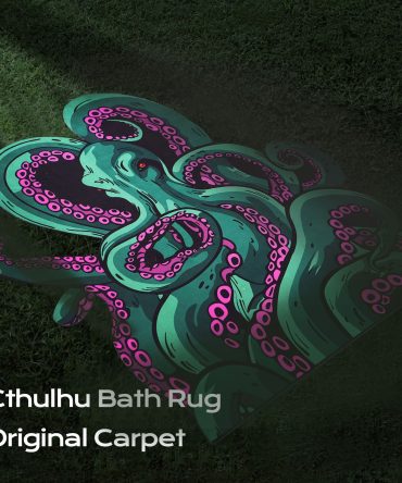 Octopus Bathroom Rug Non-Slip Mat -, Microfiber Absorbent Octopus Rug Non-Slip Backing, Unique Gift and Holiday Decor Rug for Tabletop Role Playing Gamers, Fans and Sailing Enthusiasts