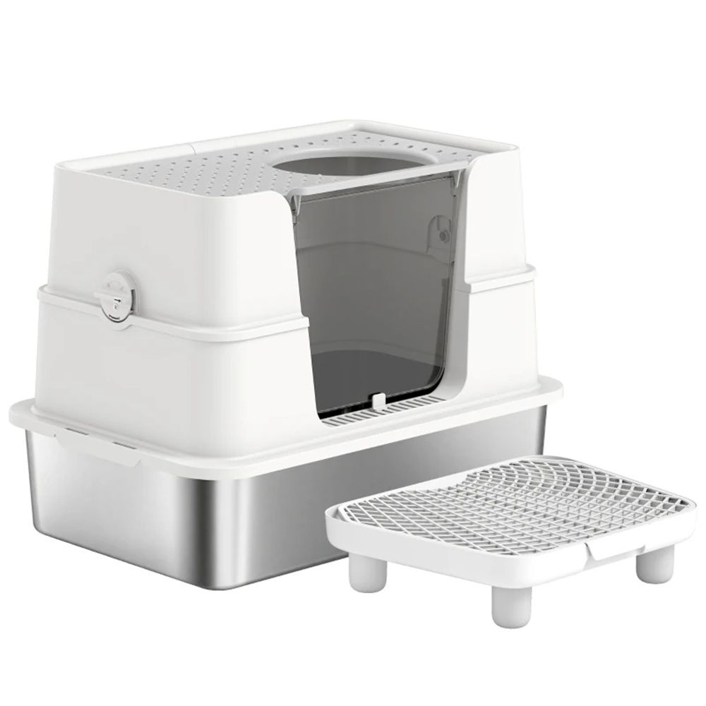 Cat litter box, stainless steel garbage bin, cat garbage bin - Image 5