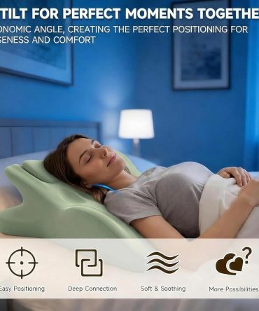 Wedge Pillow,Ergonomic Memory Foam, Contoured Support Pillows, 27° Angled Support for Waist and Neck, Multi-Position Support Pillow