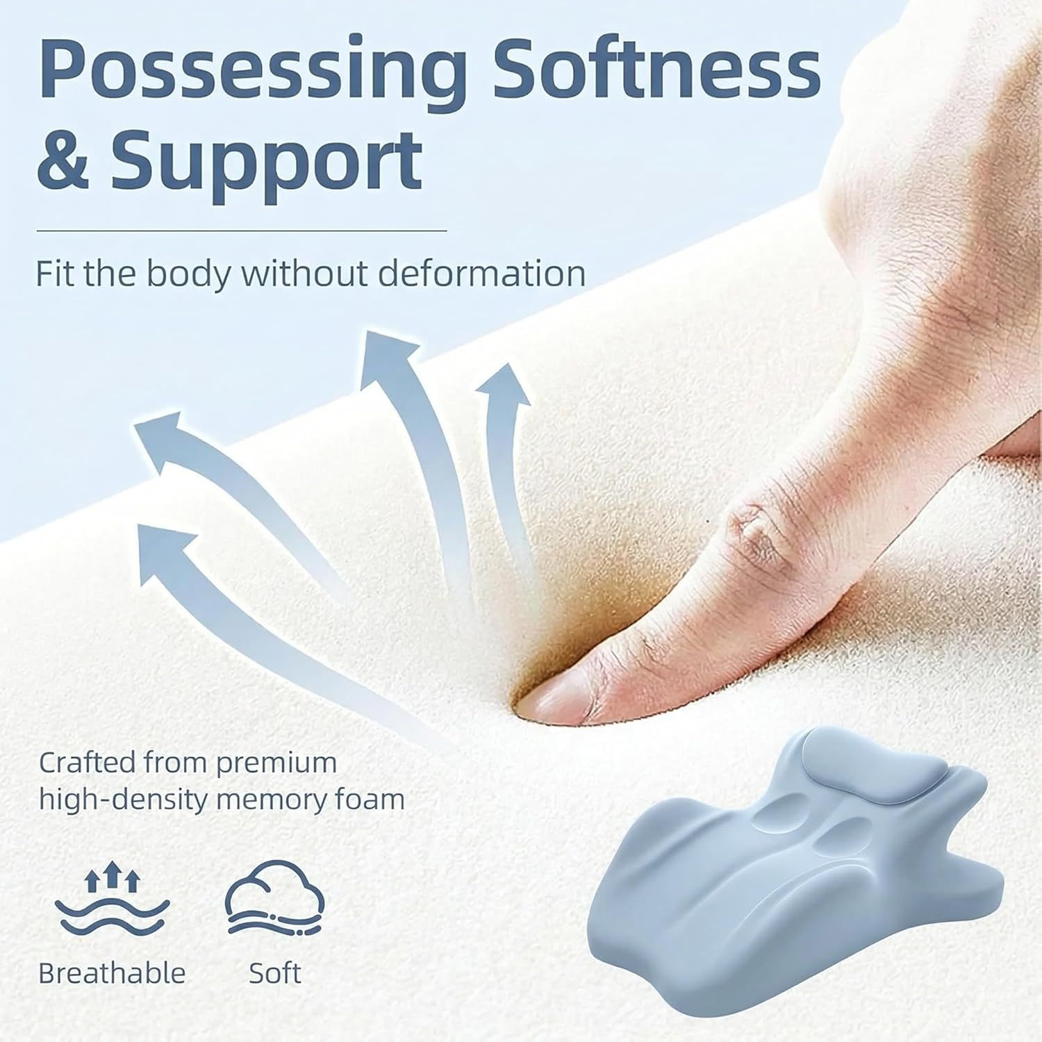 Wedge Pillow,Ergonomic Memory Foam, Contoured Support Pillows, 27° Angled Support for Waist and Neck, Multi-Position Support Pillow - Image 23