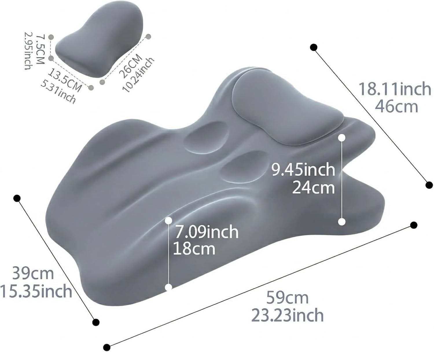 Wedge Pillow,Ergonomic Memory Foam, Contoured Support Pillows, 27° Angled Support for Waist and Neck, Multi-Position Support Pillow - Image 12