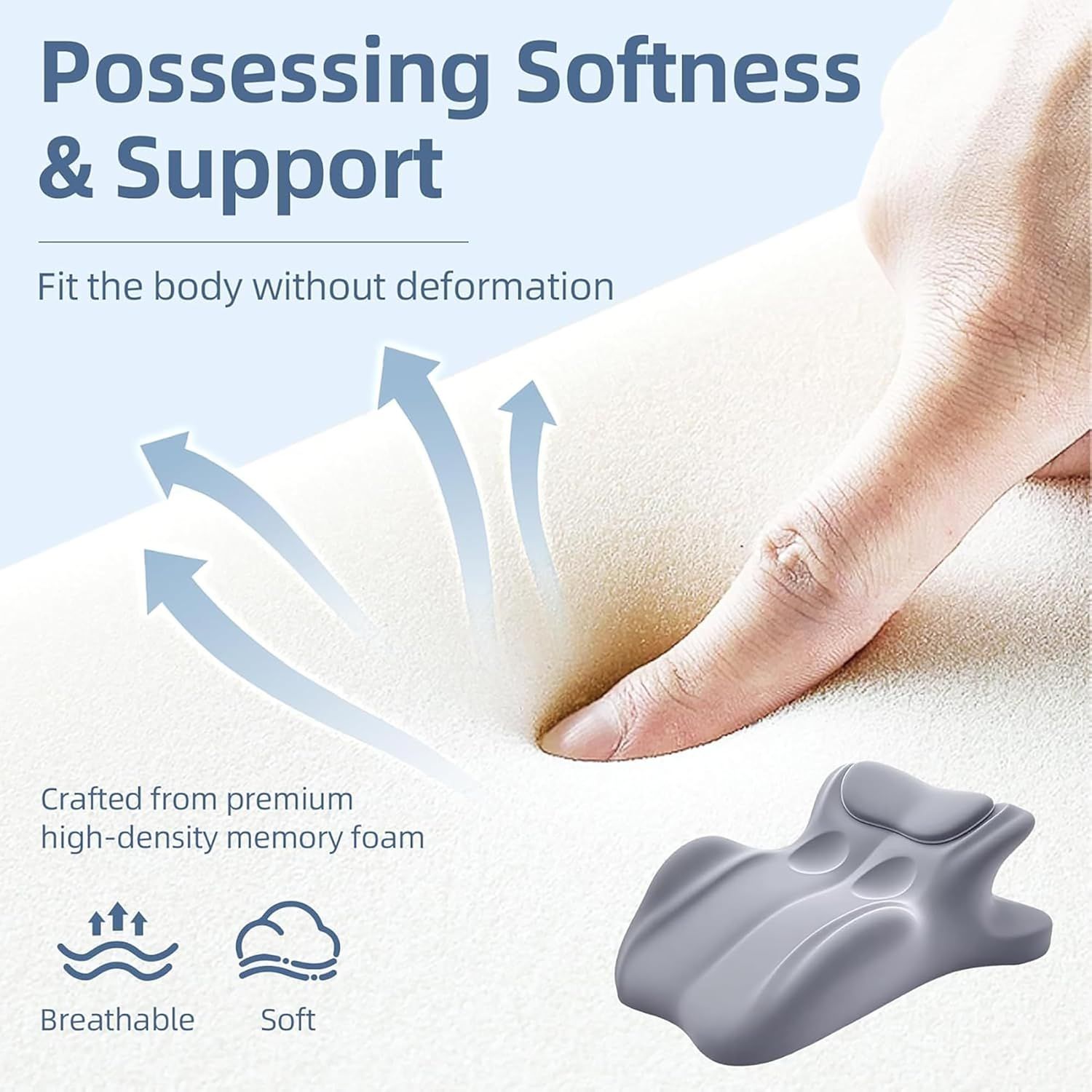 Wedge Pillow,Ergonomic Memory Foam, Contoured Support Pillows, 27° Angled Support for Waist and Neck, Multi-Position Support Pillow - Image 15
