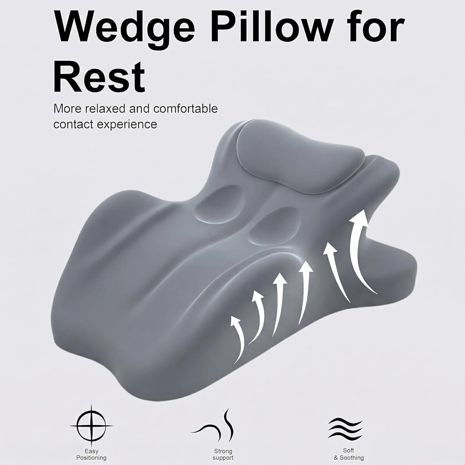 Wedge Pillow,Ergonomic Memory Foam, Contoured Support Pillows, 27° Angled Support for Waist and Neck, Multi-Position Support Pillow - Image 18