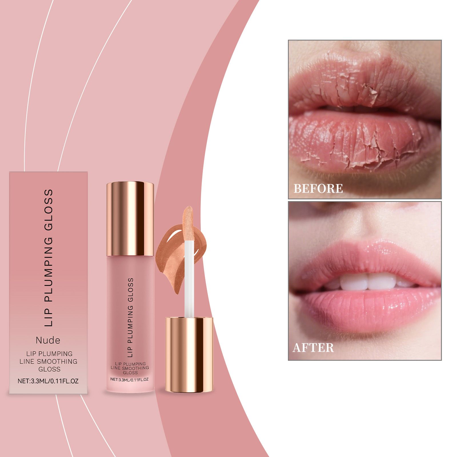 AMZ Hydrating Lip Gloss Lip Nourishing Lip Gloss Hydrating Water Light Glass Lip Care Lip Oil - Image 2