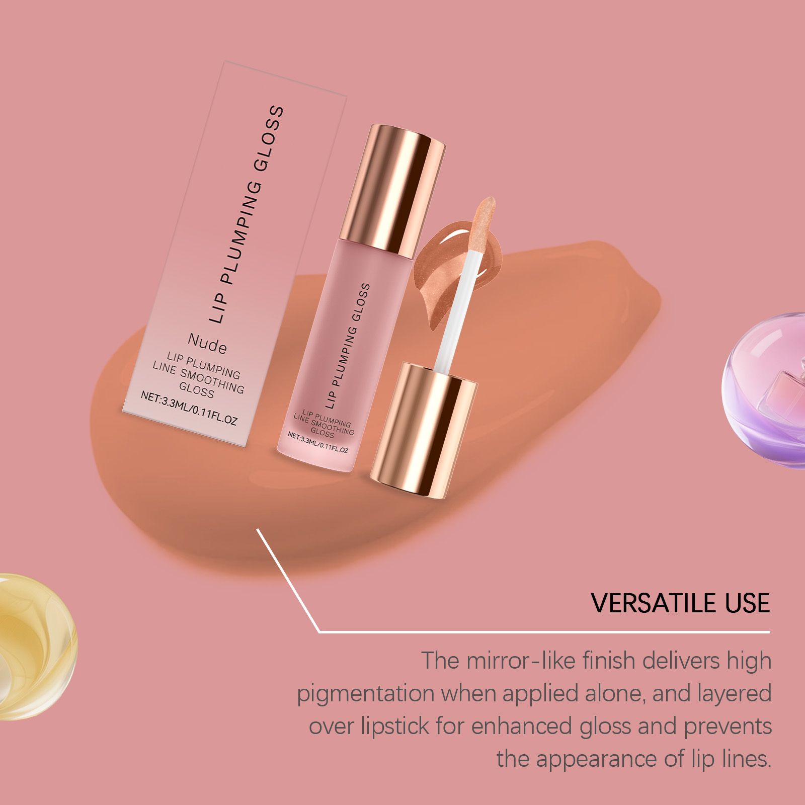 AMZ Hydrating Lip Gloss Lip Nourishing Lip Gloss Hydrating Water Light Glass Lip Care Lip Oil - Image 7