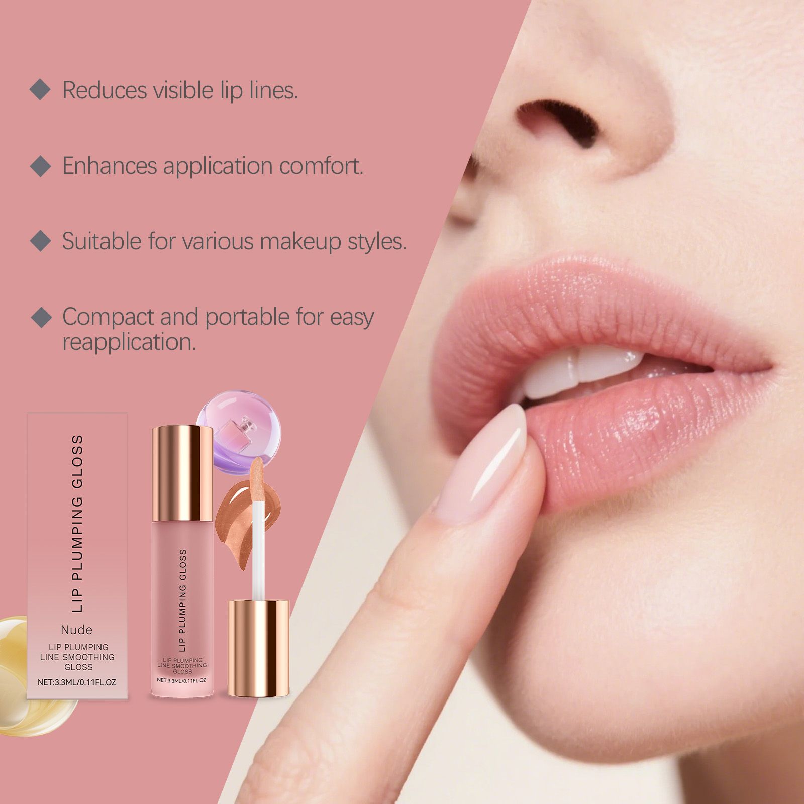 AMZ Hydrating Lip Gloss Lip Nourishing Lip Gloss Hydrating Water Light Glass Lip Care Lip Oil - Image 9