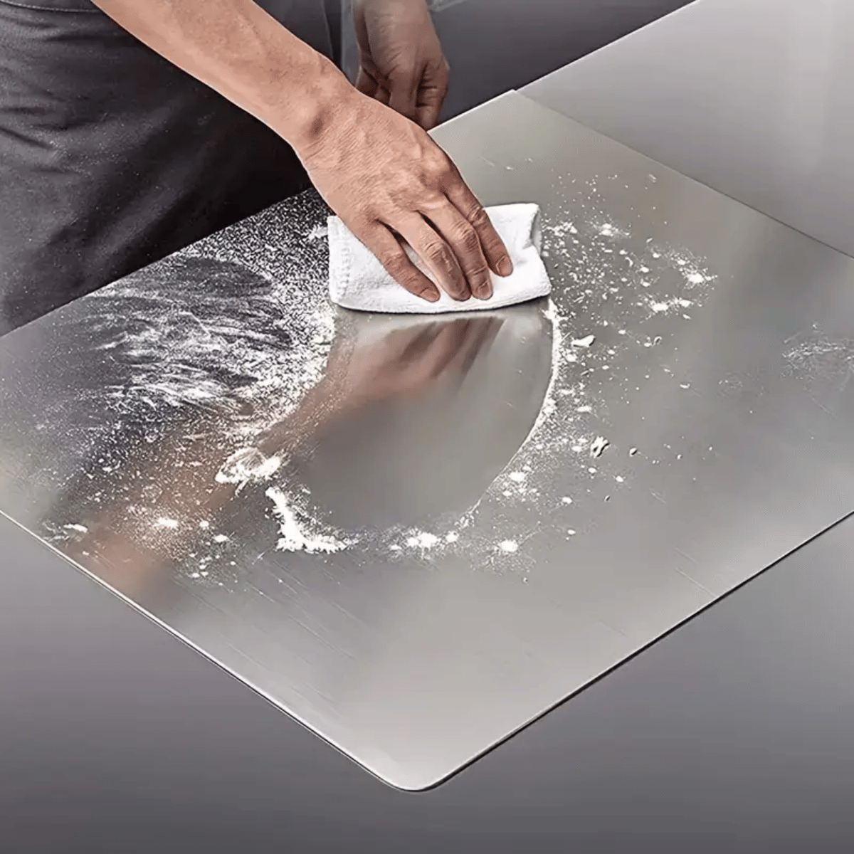 Stainless Steel Cutting Board with Lip for Kitchen Chopping Boards for Countertop Large Metal Cutting Board over Sink Suitable for Meat Fruits Vegetables Bread Noodle and Pizza Bamboo Knives - Image 22
