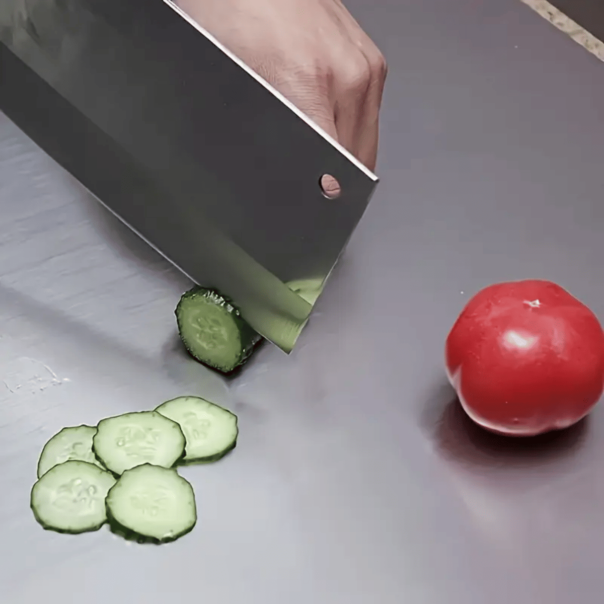 Stainless Steel Cutting Board with Lip for Kitchen Chopping Boards for Countertop Large Metal Cutting Board over Sink Suitable for Meat Fruits Vegetables Bread Noodle and Pizza Bamboo Knives - Image 30