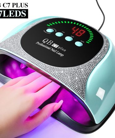 Professional UV LED Nail Lamp, LIMEGIRL Nail Dryer for Gel Polish, 4 Timers UV Nail Lamp Professional Nail Light,57Pcs Lamp Beads and Automatic Sensor