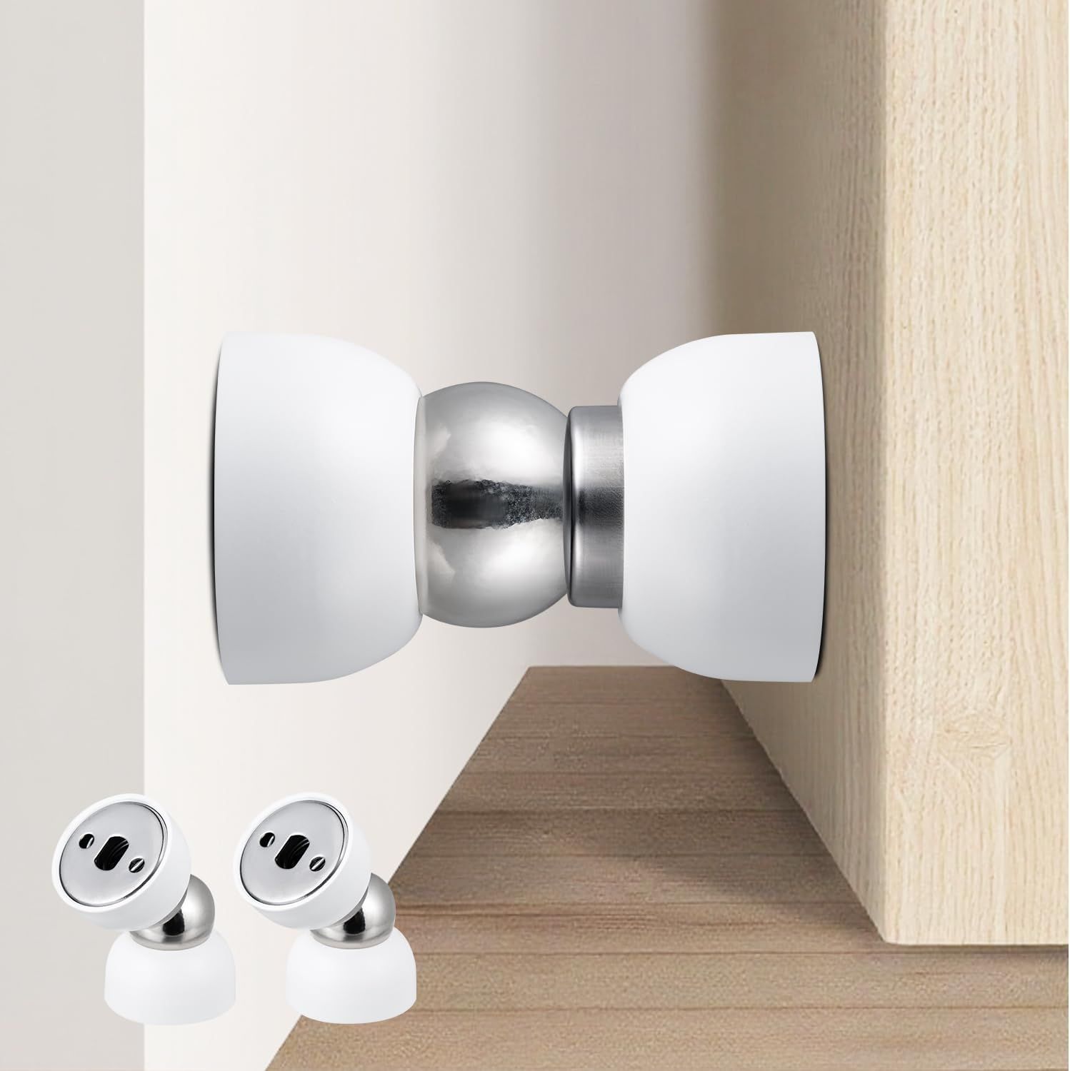Powerful Magnetic Door Stopper - 2 Pcs Stainless Steel Mini Door Stop, Heavy Duty Magnetism Door Holder for Bedroom, Bathroom, Kitchen, Home, Office - Image 15