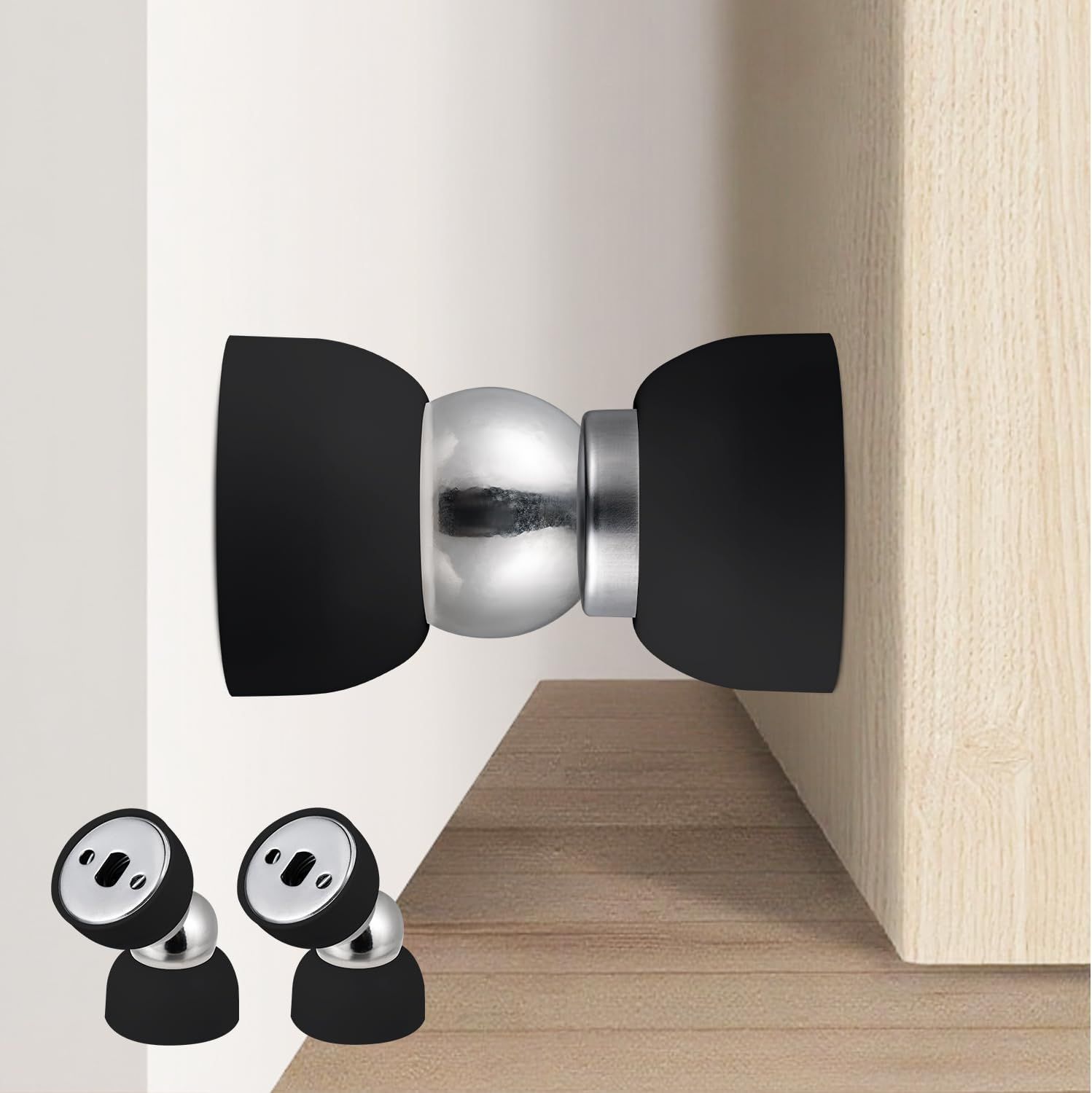 Powerful Magnetic Door Stopper - 2 Pcs Stainless Steel Mini Door Stop, Heavy Duty Magnetism Door Holder for Bedroom, Bathroom, Kitchen, Home, Office - Image 8
