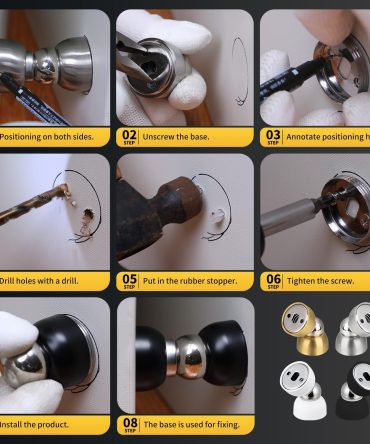 Powerful Magnetic Door Stopper - 2 Pcs Stainless Steel Mini Door Stop, Heavy Duty Magnetism Door Holder for Bedroom, Bathroom, Kitchen, Home, Office