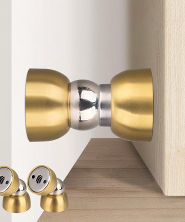 Powerful Magnetic Door Stopper - 2 Pcs Stainless Steel Mini Door Stop, Heavy Duty Magnetism Door Holder for Bedroom, Bathroom, Kitchen, Home, Office