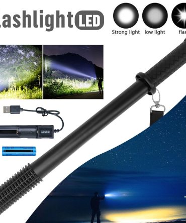 17' LED Flashlight Hiking Security Bright Torch for Camping Lamp