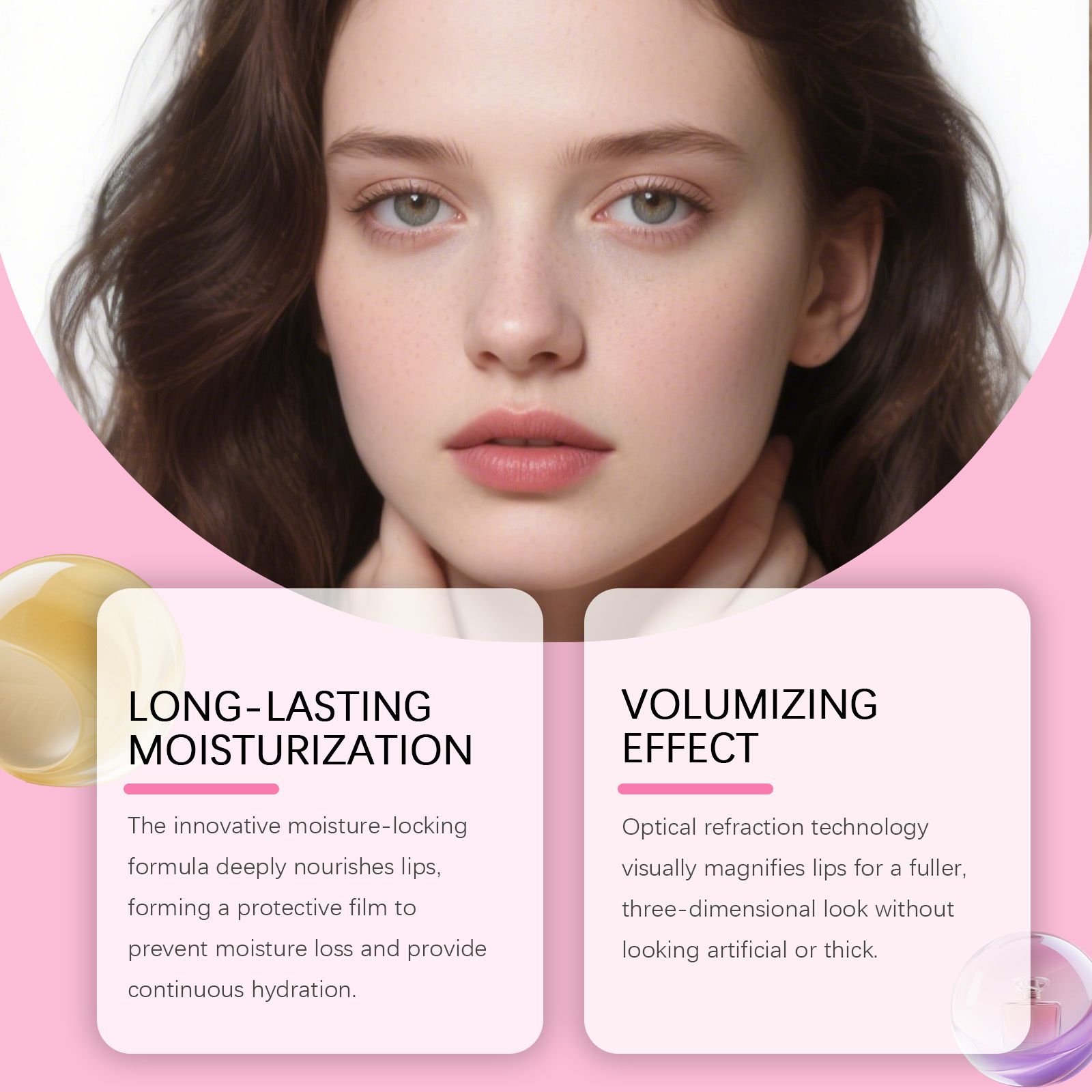 AMZ Hydrating Lip Gloss with Gentle Ingredients for Daily Moisturizing Care, Nourishing Dry Lips, Creating Glass Lip and Plump Lip Effects - Image 3