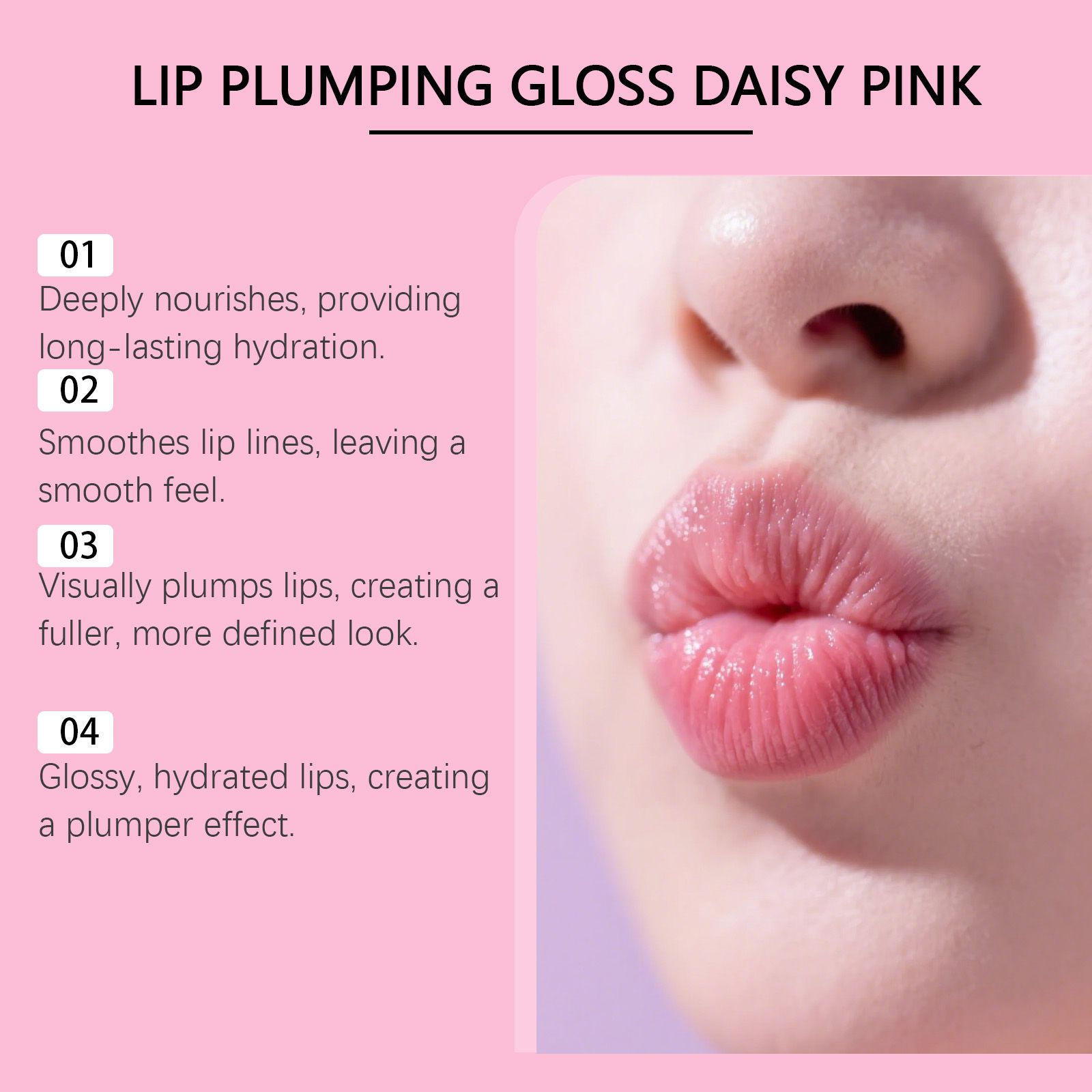 AMZ Hydrating Lip Gloss with Gentle Ingredients for Daily Moisturizing Care, Nourishing Dry Lips, Creating Glass Lip and Plump Lip Effects - Image 5
